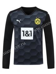 2020-2021 Borussia Dortmund Goalkeeper Black LS Thailand Soccer Jersey AAA-418
