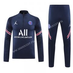 2020-2021 Paris SG Royal Blue Thailand Soccer Tracksuit Uniform-418