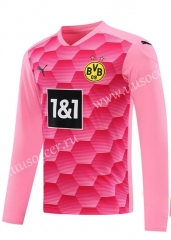 2020-2021 Borussia Dortmund Goalkeeper Pink LS Thailand Soccer Jersey AAA-418