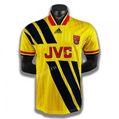 1993-1994 Retro Version Arsenal Away Yellow Thailand Soccer Jersey AAA-C1046