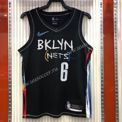 2020-2021 City Version NBA Brooklyn Nets Black #6 Jersey-311