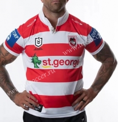Retro Version St. George Home Red & White Rugby Shirt