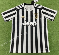2021-2022 Juventus Home Black &White Thailand Soccer Jersey AAA