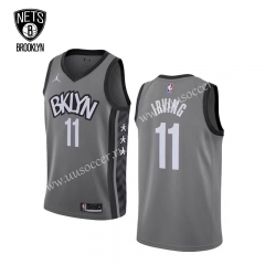 2020-2021 City Version NBA Brooklyn Nets Gray #11 Jersey-311