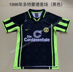 96-97  Retro Version Borussia Dortmund Away Black & Green Thailand Soccer Jersey AAA-XY