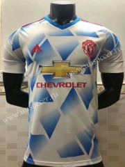 Player Edition 2020-2021 Manchester United Blue& White Thailand Soccer Jersey AAA