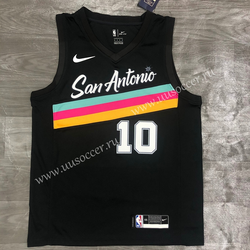 2020-2021 City Version NBA San Antonio Spurs Black #10 Jersey-311,San  Antonio Spurs