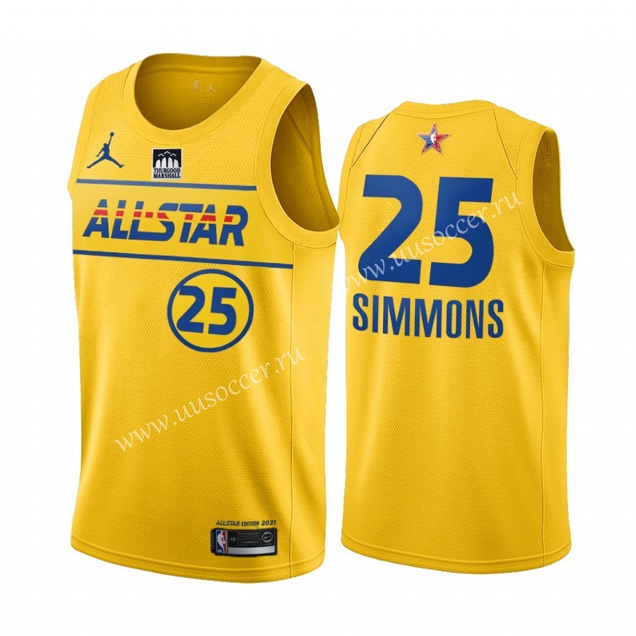 2021-2022 NBA All-Star Version Yellow #25 Jersey-All-Star ...