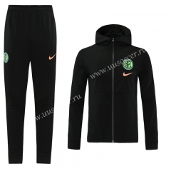 2020-2021 Inter Milan Black Thailand Soccer Jacket Uniform With Hat-LH