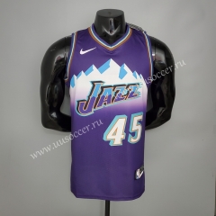 Retro Snow Season NBA Utah Jazz Purple #45 Jersey-311