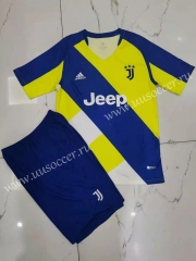 2021-2022 Juventus Yellow & Blue Soccer Uniform-XY