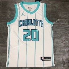 2020 Season NBA Charlotte Hornets White #20 Jersey-311