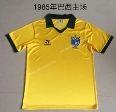 1985 Retro Brazil Yellow Thailand Soccer Jersey AAA-XY