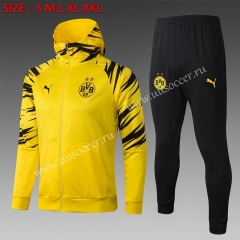 2020-2021 Borussia Dortmund Yellow Soccer Jacket Uniform With Hat-815