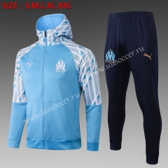 2020-2021 Olympique de Marseille light Light Blue Thailand Soccer Jacket Uniform-815
