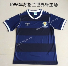 1986 Retro Version Scotland Home Blue Thailand Soccer Jersey AAA-XY