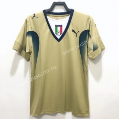 06 Retro Version Italy Goalkeeper Gray  Thailand Soccer Jersey AAA-811