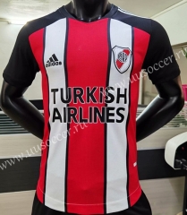 Player Version 2021-2022CA River Plate 2nd Red & White Thailand Soccer Jersey AAA-FL