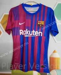 Player Version 2021-2022 Barcelona Home Blue & Red Thailand Soccer Jersey AAA-807