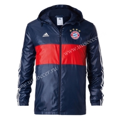 2021-2022 Bayern München Royal Blue Trench Coats With Hat-GDP