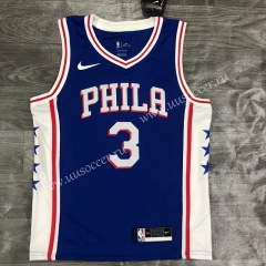NBA Philadelphia 76ers Blue V Collar #3 Jersey-311