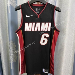 2020-2021 NBA Miami Heat Black V Collar #6 Jersey-311