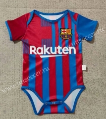 2021-2022  Barcelona Home Red Blue Baby Thailand Soccer Uniform AAA