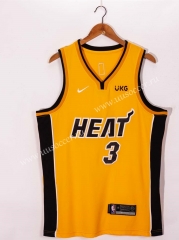 2021-2022 Reward Version NBA Miami Heat Yellow #3 Jersey