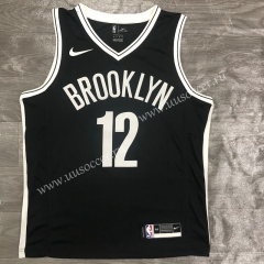 NBA Brooklyn Nets Black V Collar #12 Jersey-311