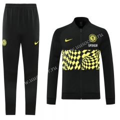 Player Version 2021-2022 Chelsea Black Soccer Thailand Jacket Uniform-LH