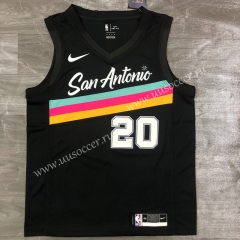 2020-2021 City Version NBA San Antonio Spurs Black #20 Jersey-311