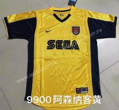 90-99 Retro Version Arsenal Away Yellow Thailand Soccer Jersey AAA-422