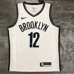 NBA Brooklyn Nets White V Collar #12 Jersey-311