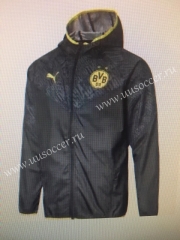 2021-2022 Borussia Dortmund Black & Gray Trench Coats With Hat-GDP