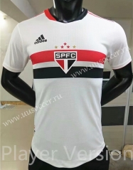 Player Version 2021-2022 Sao Paulo Home White Thailand Soccer Jersey AAA