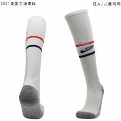 2020-2021 USA Home White Thailand Soccer Socks