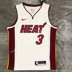 2020-2021 NBA Miami Heat White #3 Jersey-311