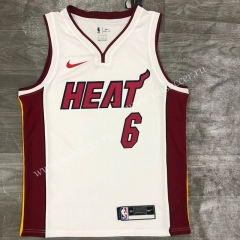 2020-2021 NBA Miami Heat White #6 Jersey-311
