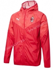 2020-2021 AC Milan Red Wind Coat Top With Hat-GDP