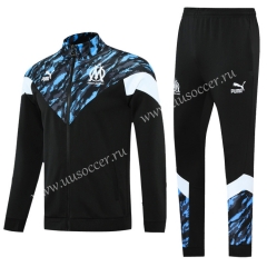 2020-2021 Olympique de Marseille Black Jacket Uniform-411