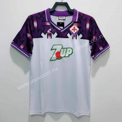 92-93 Retro Version Fiorentina Purple & White Thailand Soccer Jersey AAA-811
