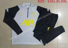 2021-2022 Liverpool Light Gray Thailand Soccer Tracksuit Uniform-815