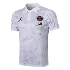 2021-2022 Jordan PSG White (ink jet ）Thailand Polo Shirts-815