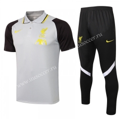 2020-2021 Liverpool Light Gray Polo Uniform-815