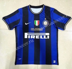 09-10 Retro Version Inter Milan Goalkeeper Home Blue & Black Thailand Soccer Jersey AAA-818