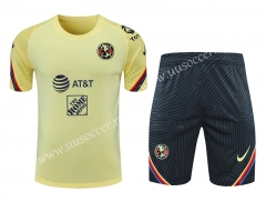 2021-22 Club América Yellow Thailand Soccer Training Uniform-418