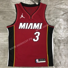 2020-2021 NBA Miami Heat Red #3 Jersey-311