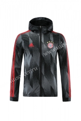 2021-2022 Bayern München Black Trench Coats With Hat-LH