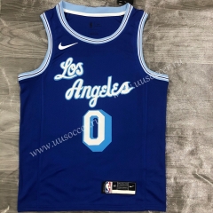 2021 Retro Version NBA Los Angeles Lakers Blue #0 Jersey-311