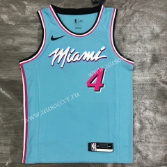 2020-2021 NBA Miami Heat Blue Round collar #4 Jersey-311
